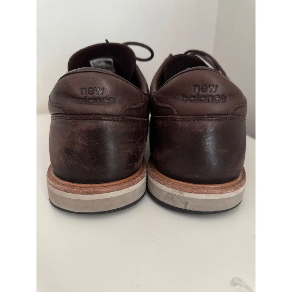 New Balance MD1100BR Mens Size 14 Brown Leather Dress Sneakers Shoes